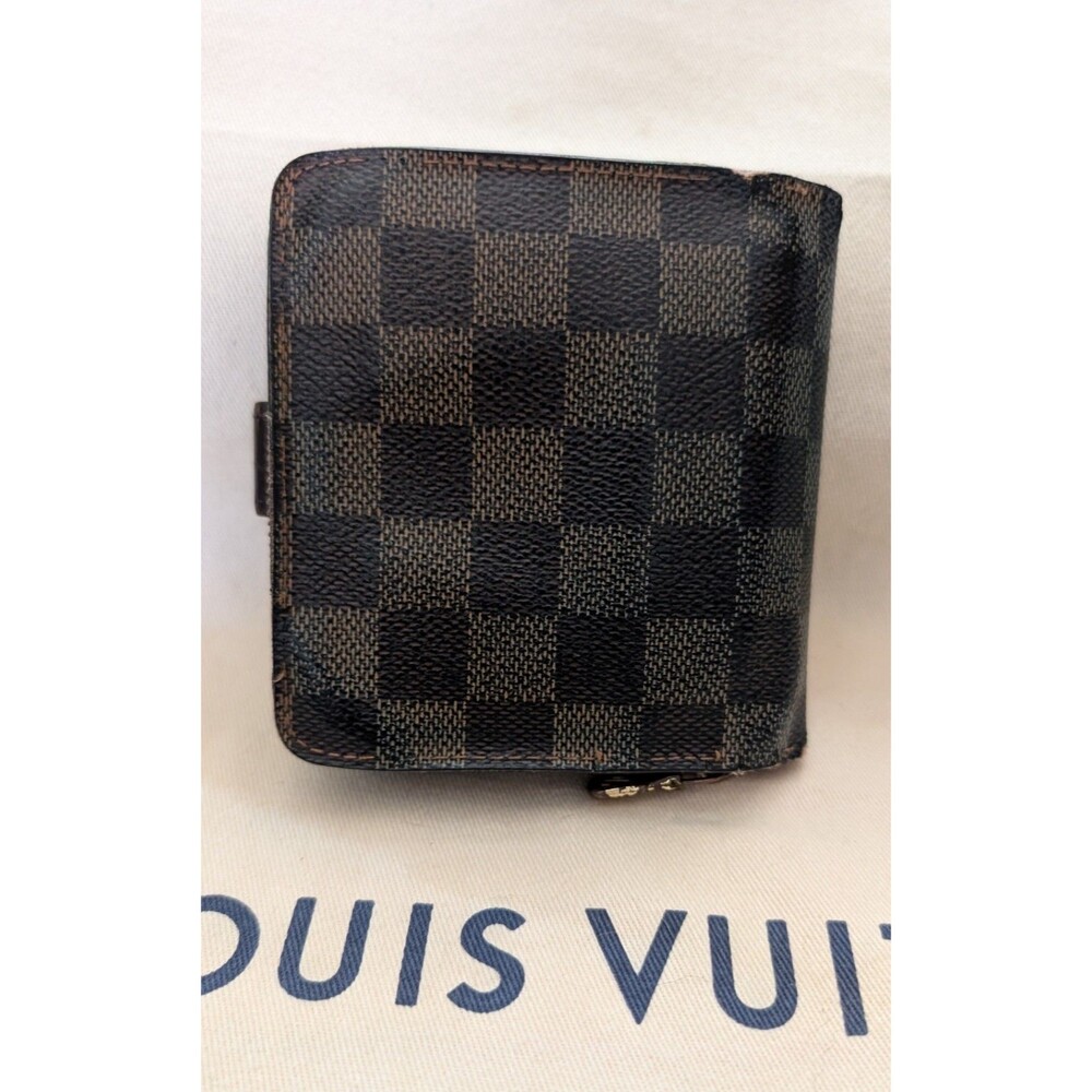 LOUIS VUITTON Wallet Compact Zip Damier Ebene Brown CA0065 - Picture 3 of 8